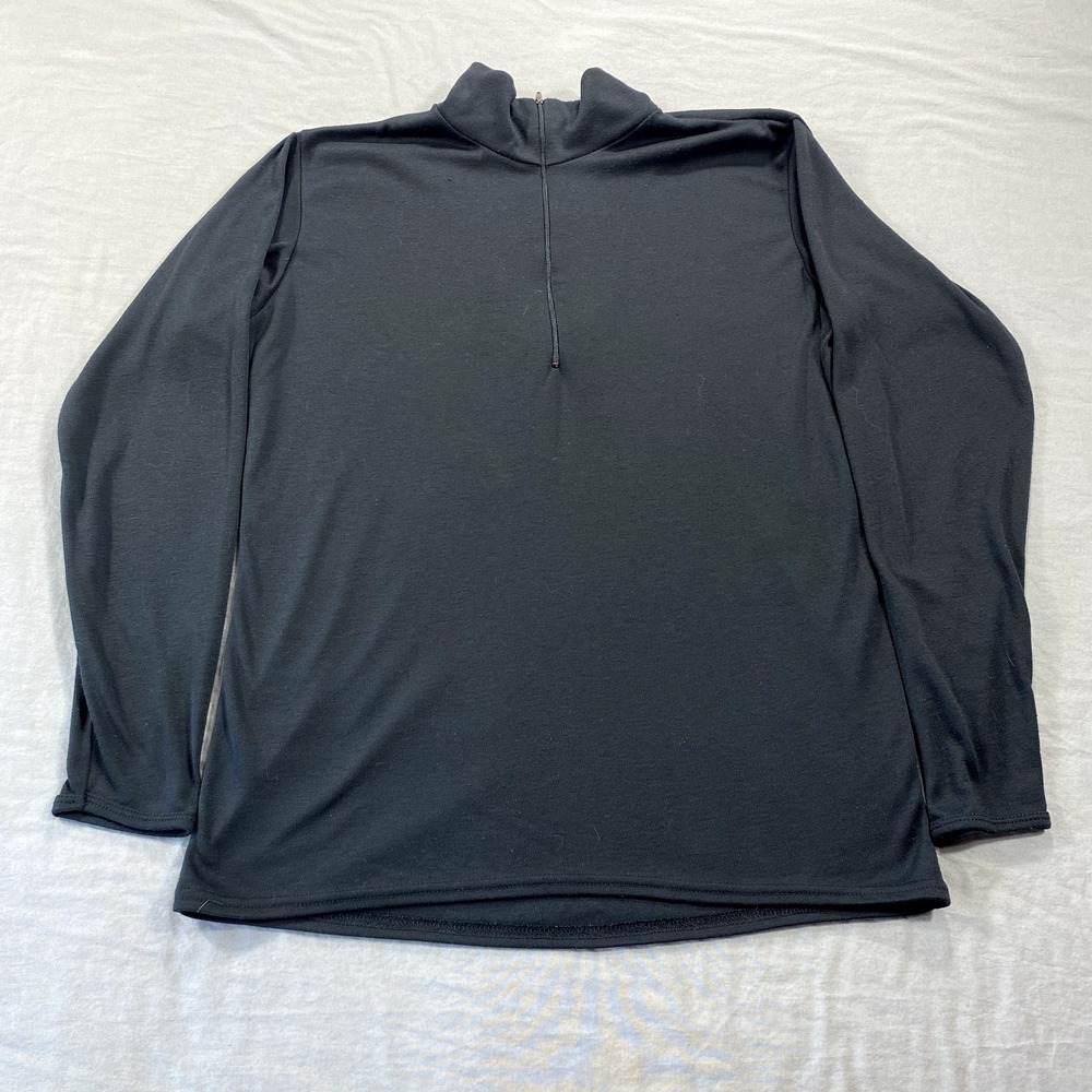 VINTAGE Patagonia Capilene Shirt Mens Medium Black 1/4 Zip Base Layer Made USA